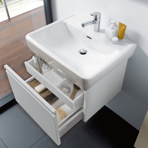 Laufen H8189520001041 Pro 60 x 48 cm pravokotni stenski keramični umivalnik z odprtino za armaturo Slike