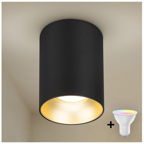 Brilagi LED RGBW prigu&scaron;iva spot svetiljka TRINE 1xGU10/4,8W/230V crna/zlatna Cene