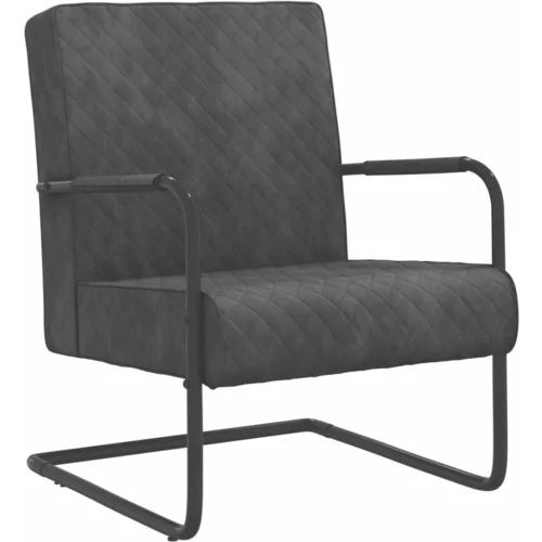 vidaXL konzolna stolica tamnosiva baršunasta