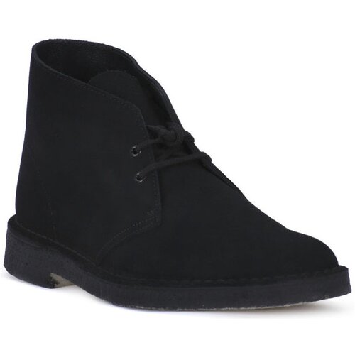 Clarks Pol&amp;scaron;kornji DESERT BOOT BLK Črna Slike