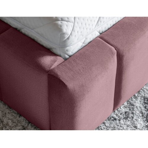 ELTAP Rožnata oblazinjena zakonska postelja s prostorom za shranjevanje z letvenim dnom 140x200 cm Lamica &amp;ndash; Slike
