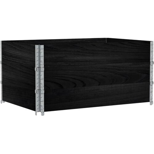 Maison Chic Vrtno korito - Greda - Cvetlični Lonec črno 120x80 cm trdna borovina, (21789259) Cene