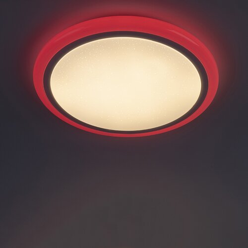 Leuchten Direct Moderna stropna svetilka bela z RGB LED z daljinskim upravljalnikom - Mars Slike