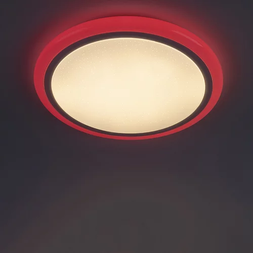 Leuchten Direct Moderna stropna svetilka bela z RGB LED z daljinskim upravljalnikom - Mars