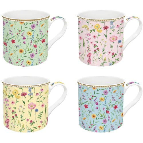 Easy Life Meadow Flowers Fine China 4v1 set skodelic Cene