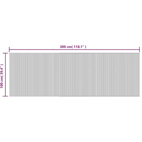  Tepih pravokutni crni 100 x 300 cm od bambusa Slike