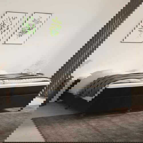 vidaXL Krevet s oprugama i madracem crni 180x200 cm baršunasti Cijene