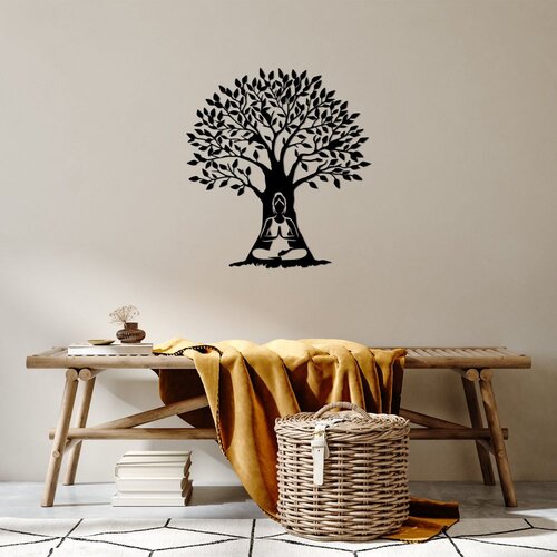 Wallity Zidna dekoracija Yoga 4, 64 x 70 cm, Crna Cene