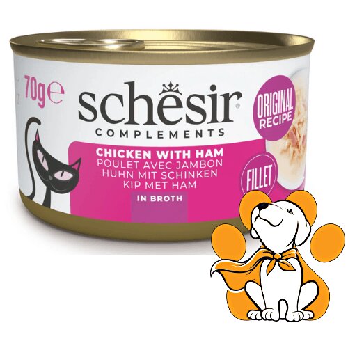 Schesir Cat Chicken With Ham in Jelly 70g, Piletina i Šunka u Želeu Cene