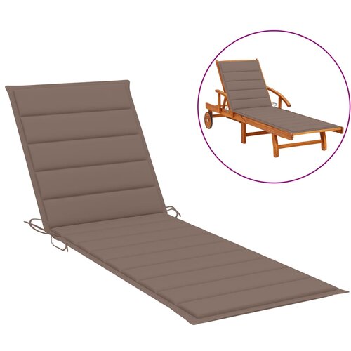 VidaXL Blazina za ležalnik taupe 200x50x3 cm blago Slike