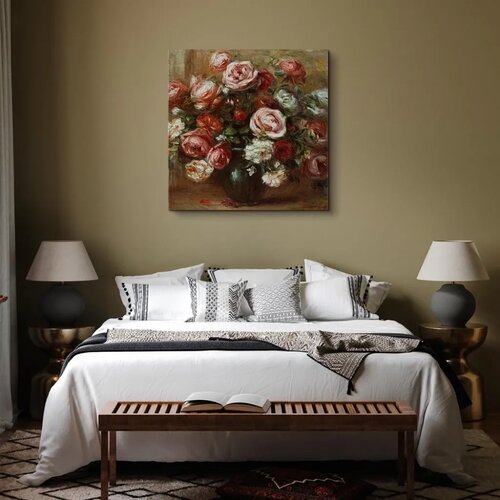  Slika - Pierre-Auguste Renoir &amp;ndash; Still Life with Roses 40x40 Premium Print Slike