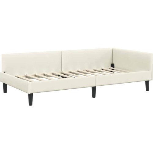 vidaXL Kotni posteljni okvir z vzglavjem krema 100 x 200 cm, (5000069190) Cene
