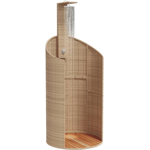  tu&amp;scaron; sivi 100x100x241,5 cm poliratana i bagremovog drva Slike