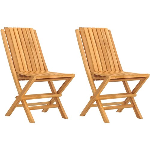 Maison Chic Zložljivi Vrtni Stoli - Stol za vrti 2 kosa 47x47x89 cm trdna tikovina JS2655, (21876341) Cene