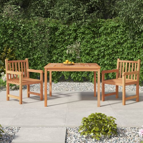  3-dijelni vrtni blagovaonski set od masivne tikovine Smeđa Dužina stola 110 cm Cijene