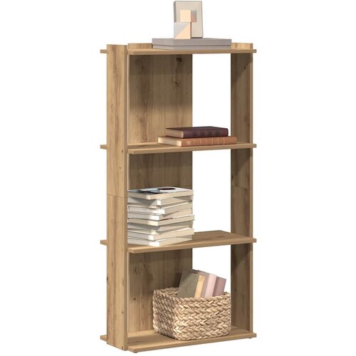 vidaXL Regal za knjige s 3 razina boja hrasta 60x30x120 cm drveni Cene