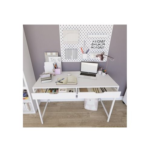 Hanah home duru 1600-47 white study desk Cene