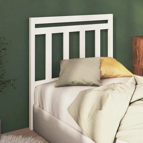  Uzglavlje za krevet bijelo 81 x 4 x 100 cm od masivne borovine