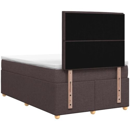  Boxspring krevet s madracem Tamno smeđa 120 x 200 cm Tkanina - Tamno smeđa 120 x 200 cm Dizajn linija Slike
