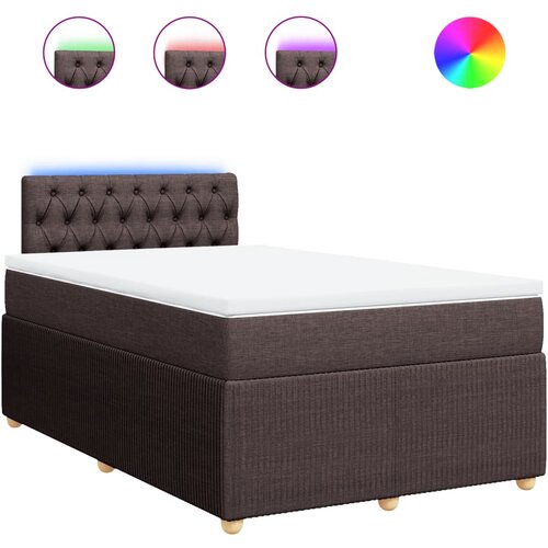 Maison Chic Box spring postelja - Vzmetna postelja z vzmetnico temno rjava 120x190 cm blago SL23303, (21891140) Cene