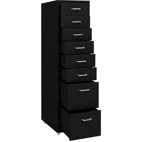 VidaXL mobilni ormarić za spise crni 28 x 41 x 109 cm metalni Slike