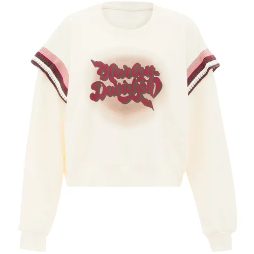HOMEBASE Sweater majica čokolada / svijetloroza / bordo / bijela