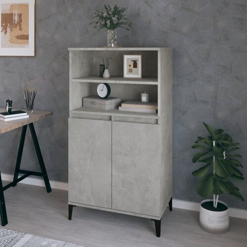 The Living Store Visoka omara betonsko siva 60x36x110 cm inženirski les - Visoka Omarica, (21430730) Slike