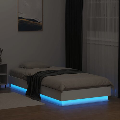  Okvir za krevet s LED svjetlima bijeli 100 x 200 cm Slike