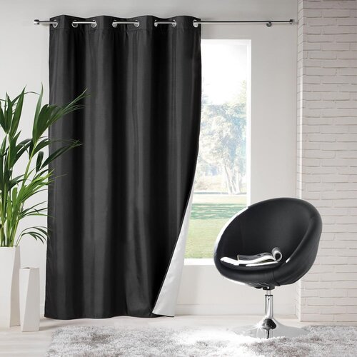 Douceur d int&amp;eacute;rieur Črna izolacijska zavesa 140x260 cm Icemount &amp;ndash; Slike