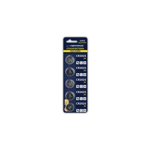  Baterije ESPERANZA LITHIUM CR2025 5 kom, EZB108 Slike