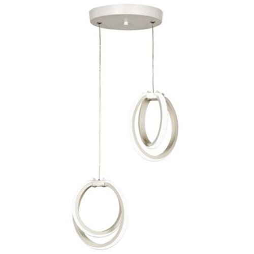 VISILICA Bela kovinska LED viseča svetilka ø 20 cm Sezen – Cene