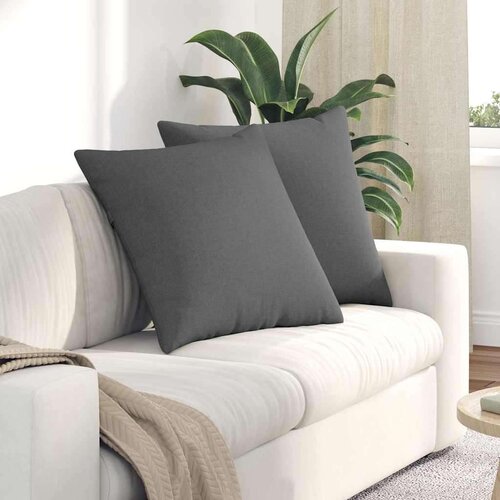 vidaXL jastučići za sofu 2 pcs tamno siva 80 x 80 cm tkanina Cene