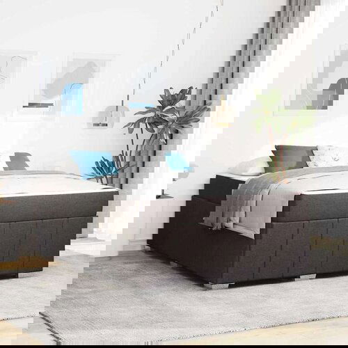  Okvir za krevet Tamno smeđa 140 x 200 cm tkanina Cene