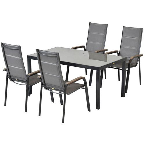 Gardenson Vrtni Set Trivero, 5-Delni, Rjava, Steklo Cene