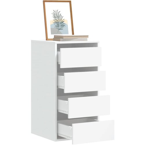 vidaXL Kutna komoda s ladicama bijela 40x41x76cm od konstruiranog drva Cijene