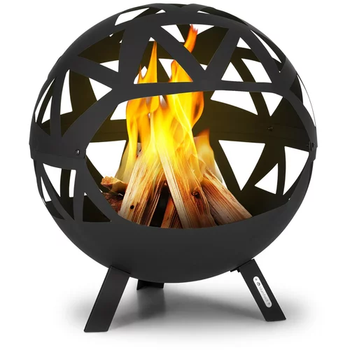 Blumfeldt colima, ognjište, Ø 66 cm, sferni oblik, s rešetkom za drveni ugljen i rešetkom za pepeo, geometrijski oblik