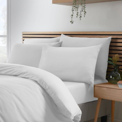 Catherine Lansfield Bijela posteljina za bračni krevet/za produženi krevet 230x220 cm So Soft Non-Iron &amp;ndash; Slike