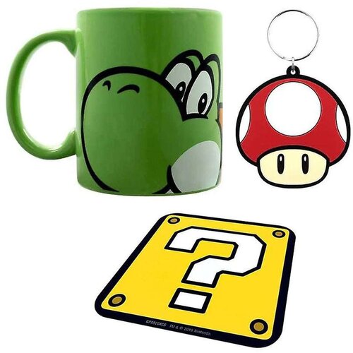 Pyramid International Super Mario (Yoshi) Mug Coaster Keychain Gift Set Cene