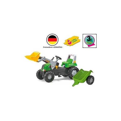  Traktor Rolly Junior sa ka&amp;scaron;ikom i prikolicom zeleni Slike