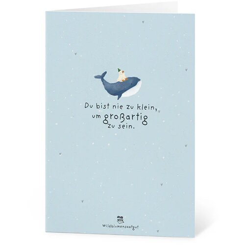  Voščilnica iz semenskega papirja "Du bist nie zu klein, um großartig zu sein" - 1 k. Cene