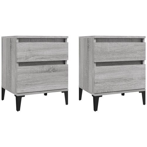 Maison Chic Dvo delni komplet Nočne omarice - Nočne mize Siva sonoma 40x35x50 cm, (21689456) Cene
