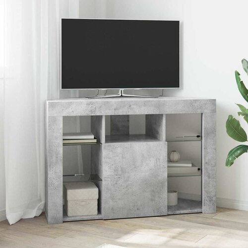 Kotni LED TV ormar 100x40x68cm Betonski sivi Konstruirano drvo Cijene