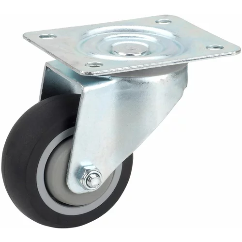 DÖRNER + HELMER zakretni kotač za transportna kolica (Promjer kotačića: 80 mm, Nosivost: 100 kg, Kuglični ležaj, S pločom)
