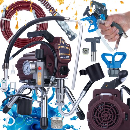 Rosfix Set Airless Brizgalna Naprava Zenthril Surge Eco &ndash; 1800W, 20MPa, 0.019", 2L/min, Easyperformance | Gun, Nozzle 517, Lance 48 Cm,, (5000212313) Cene