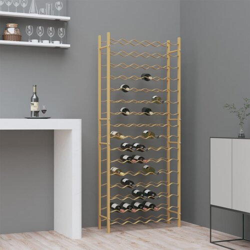vidaXL Stalak za vino za 96 boca zlatni metalni Cijene