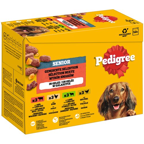 Pedigree Senior vrećice u mješovitom pakiranju  - 96 x 100 g (4 varijante) Cijene
