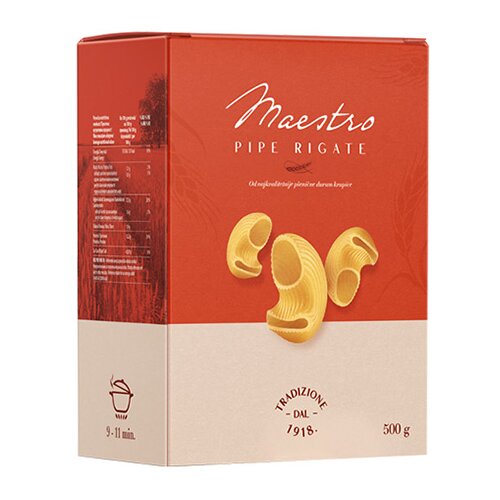 Maestro Testenina Pipe Rigate, 500 g Cene