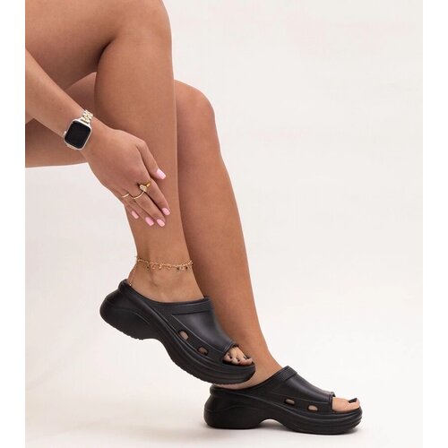 D/CEO Black slippers with fur insulated Valle Slike
