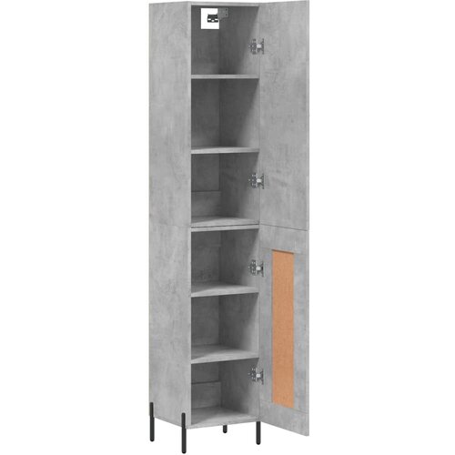  Visoka komoda siva betona 34,5x34x180 cm od konstruiranog drva Slike