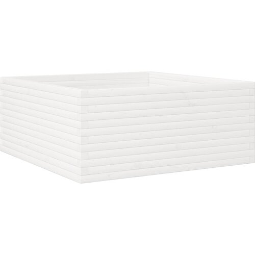 Maison Chic Vrtno cvetlično korito - Cvetlični Lonec belo 110x110x46 cm trdna borovina, (21790184) Cene